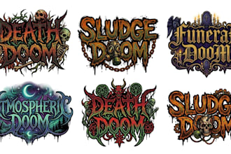 do black metal, occult metal, pagan metal and metal logo