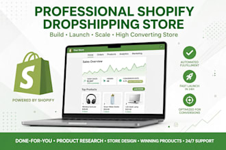 create shopify dropshipping store design