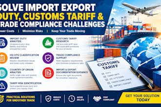 solve import export duty, customs tariff and trade compliance challenges