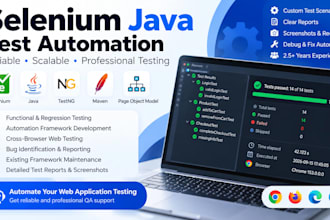automate web application testing using selenium java