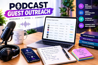 do podcast guest outreach and booking support