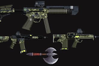 sculpt 3d cosplay weapons props 3d airsoft gun model accessory for 3d printing