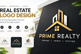 design a modern real estate logo