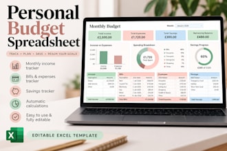 create a personal budget spreadsheet with automatic dashboard