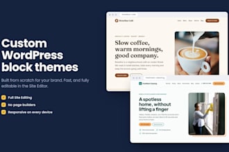 develop a custom wordpress theme with full site editing