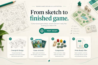 create board game illustrations cards and tabletop game art tabletop games