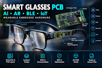 design smart glasses pcb ai ar glasses wearable pcb iot ble embedded hardwar