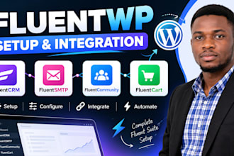set up fluentcrm fluent SMTP fluent community fluent cart