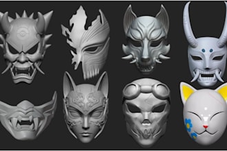 create custom 3d printable masks, helmets and cosplay props