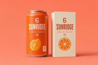 design a professional beverage can packaging