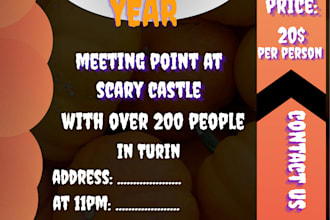 design eye catching halloween party flyer and event invitation