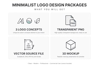 design 3 modern minimalist luxury logo