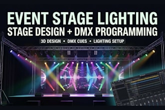 do event stage lighting design event stage design and dmx lighting programming