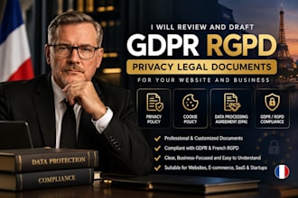 review and draft gdpr rgpd privacy legal documents