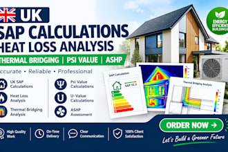 do UK sap calculations, heat loss analysis, thermal bridging, psi value and ashp