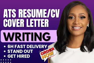 do a premium ats resume, CV, cover letter to help you get hired in 6hrs