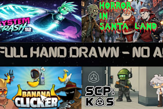design steam capsule art, game cover art, steam banner and storefront graphics