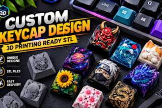 design cherry mx keycap stl 3mf for resin and fdm printing