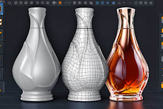 create custom bottle cad design and 3d modeling for manufacturing