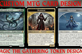 design custom mtg card mtg alter mtg token edh card commander card mtg card art