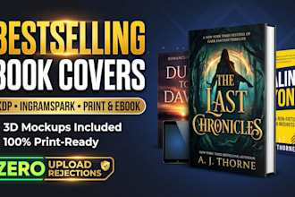 design an amazon kdp and ingramspark book cover wrap
