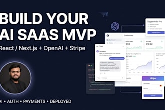 build your ai saas mvp with react nextjs openai and stripe