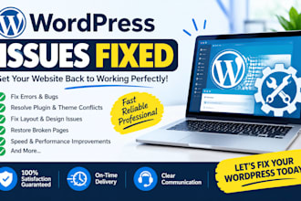 fix wordpress website issues, critical error, bug fix, PHP