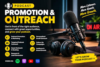 promote your podcast with marketing and outreach