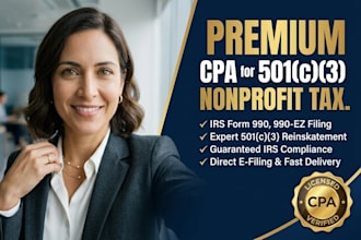 prepare and file irs form 990, 990ez tax return for 501c3 nonprofit as a CPA