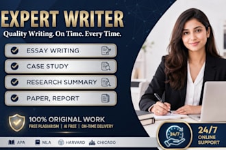 write assignments, case studies and apa papers