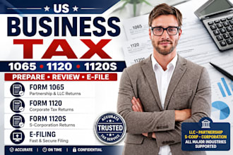 prepare and efile US business tax return 1065 1120