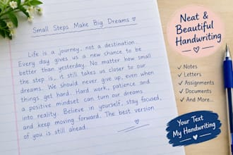 handwrite notes assignments or anything personalised