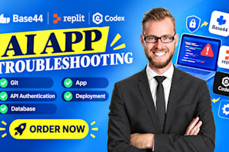 fix base44 replit codex ai app git API authentication database deployment error