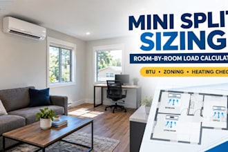 do mini split sizing and zoning for your adu, garage or room addition