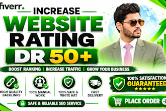 increase domain rating ahrefs DR 50 with SEO backlinks