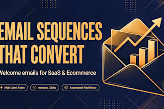 write email copywriting for high converting welcome sequence for saas ecommerce