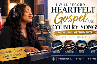bring your gospel song to life with keyboard, hammond b3, rhodes and synth