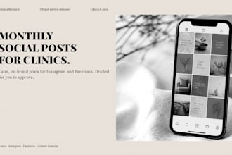 design and schedule social media posts for clinics and professionals