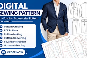 create digital sewing pattern for clothing