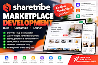build and customize your sharetribe marketplace website