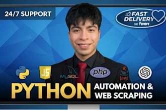 write a custom python script for automation and web scraping