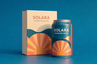create eye catching energy drink can packaging