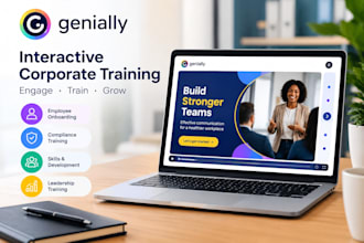 create a genially interactive corporate training and elearning course