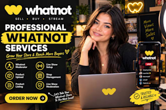 setup whatnot show whatnot setup whatnot shop whatnot moderator product listing