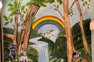 create a custom hand painted wall mural for your space