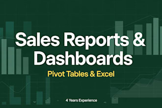 create excel sales reports and dashboards with pivot tables