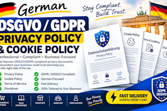 prepare german dsgvo privacy and compliance documents for your business