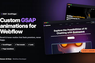 add custom gsap scroll animations to your webflow website