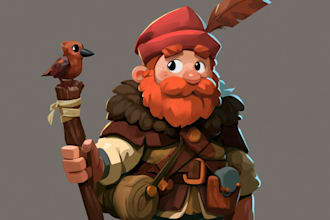 draw 2d game character illustration