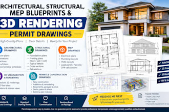 create city permit drawings, floor plans and permit blueprints